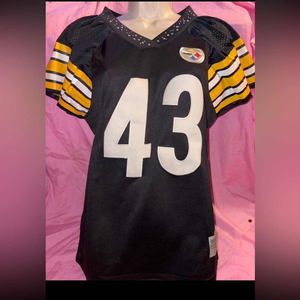 Reebok POLAMALU Pittsburgh Steeler rhinestone bling jersey